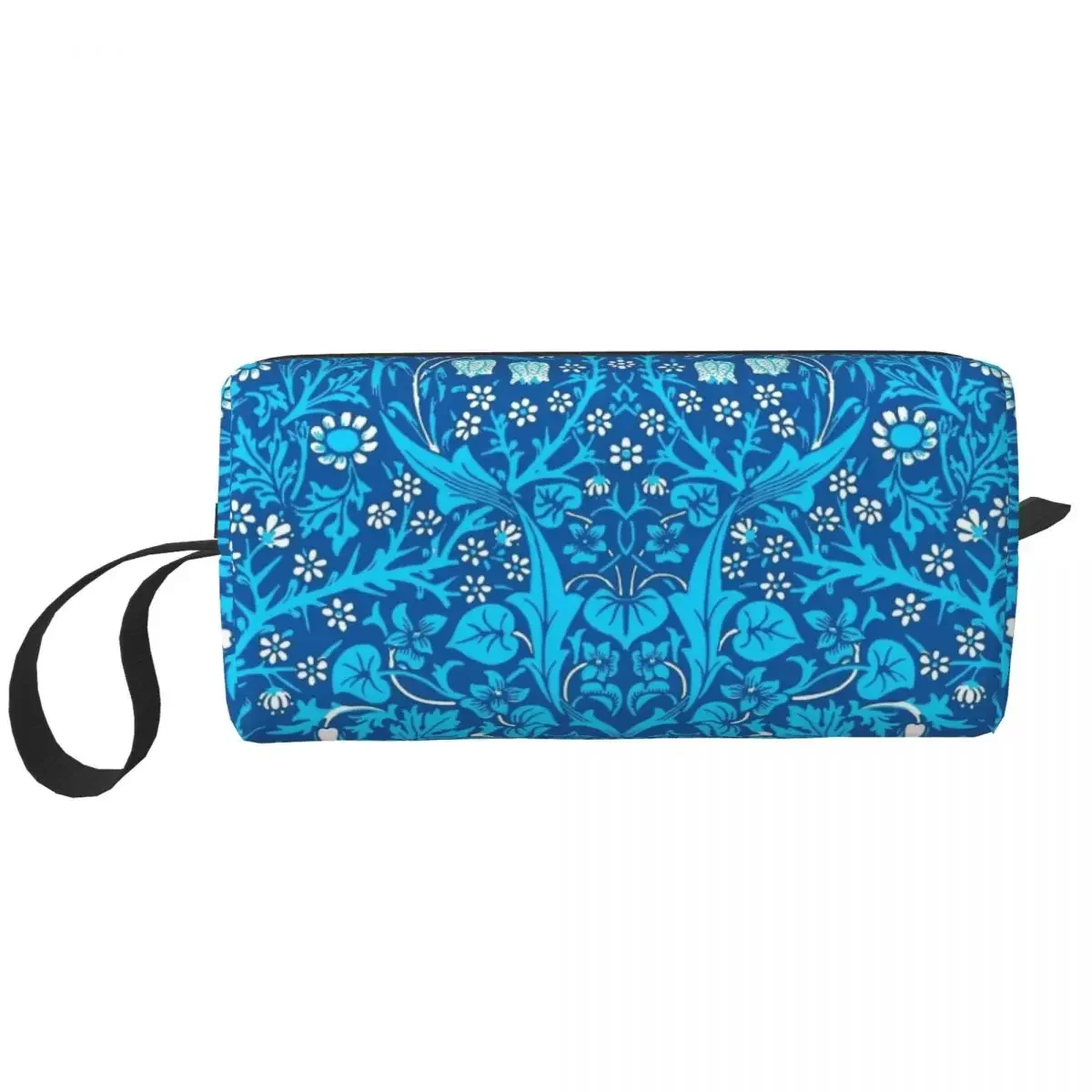 

William Morris Blue Blackthorn Large Makeup Bag Beauty Pouch Travel Cosmetic Bags Organizer for Unisex