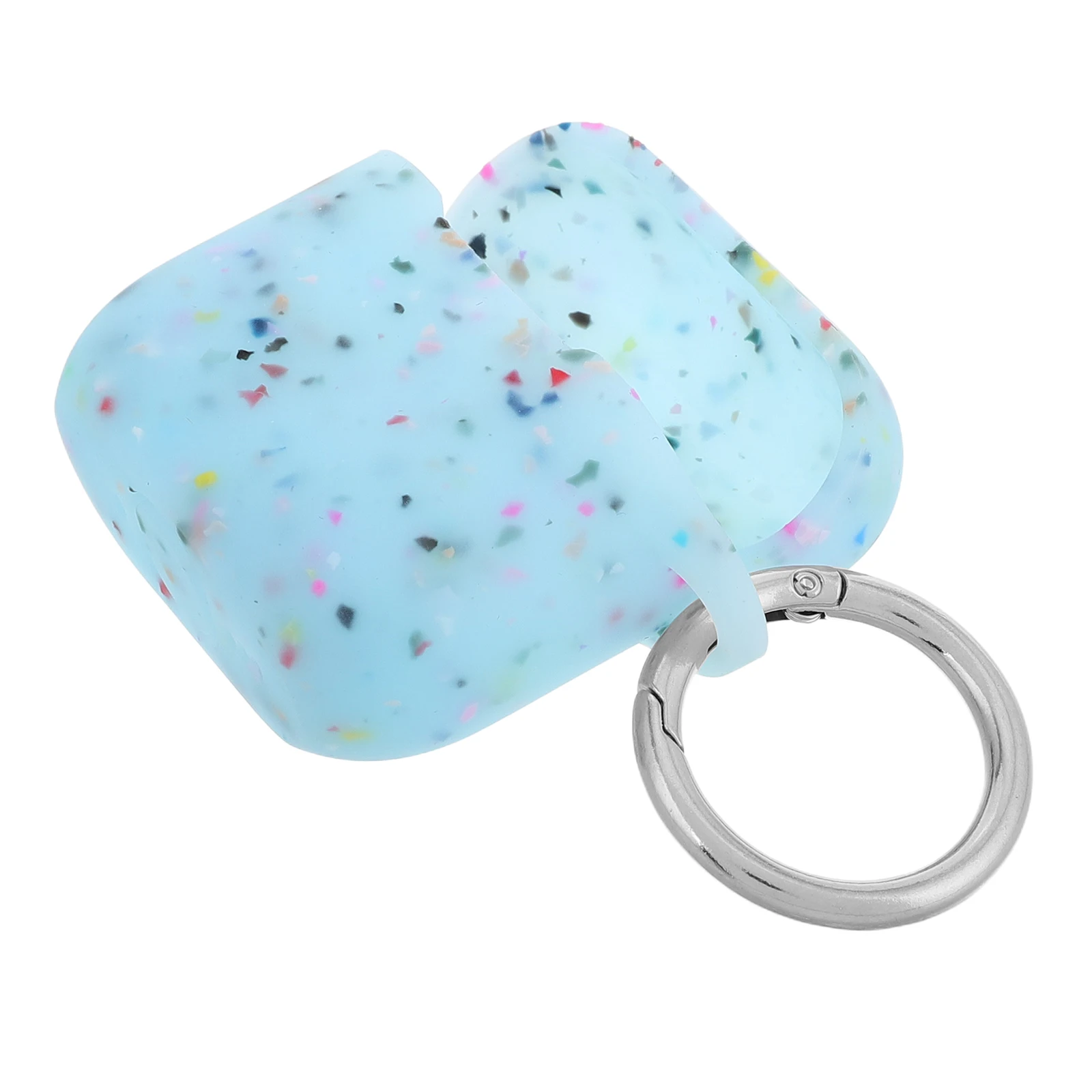 

Floral Print Earphone Shell Keychain Spring Buckle Protective Silica Gel Bag Small Earbuds Case Universal Compatibility Night