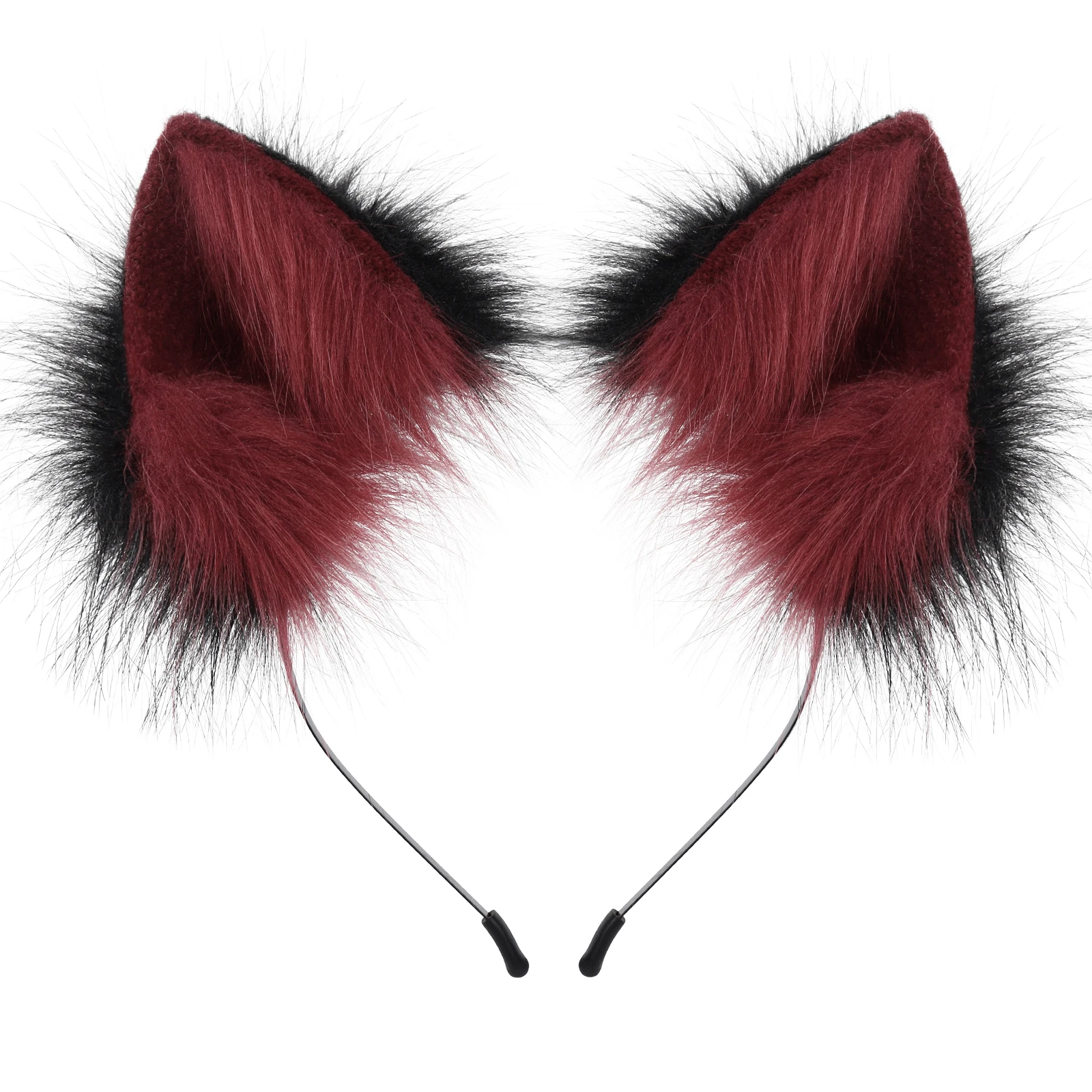 Handmade Faux Fur Animal Ears Headband Furry Cat Fox Ear Hairhoop Headwear Costume Accessory for Cosplay Masquerade