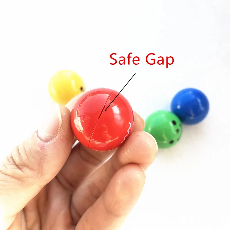 Juego de bloques de construcción con cara de canicas para niños, 10 piezas, bolas rodantes con espacio seguro de 2,4 CM, piezas grandes de bloques