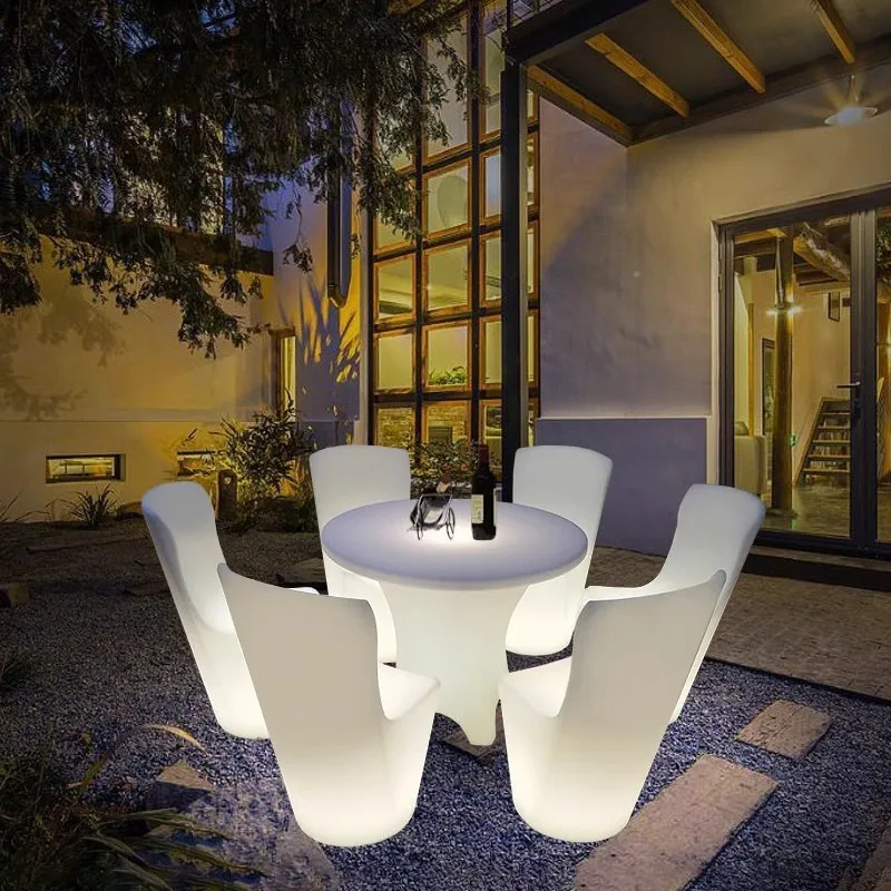 

Custom-Border Luminous Bar Table Sofa Multi-Person Sofa Light Luxury Simple Coffee Table Café Chairs Furniture