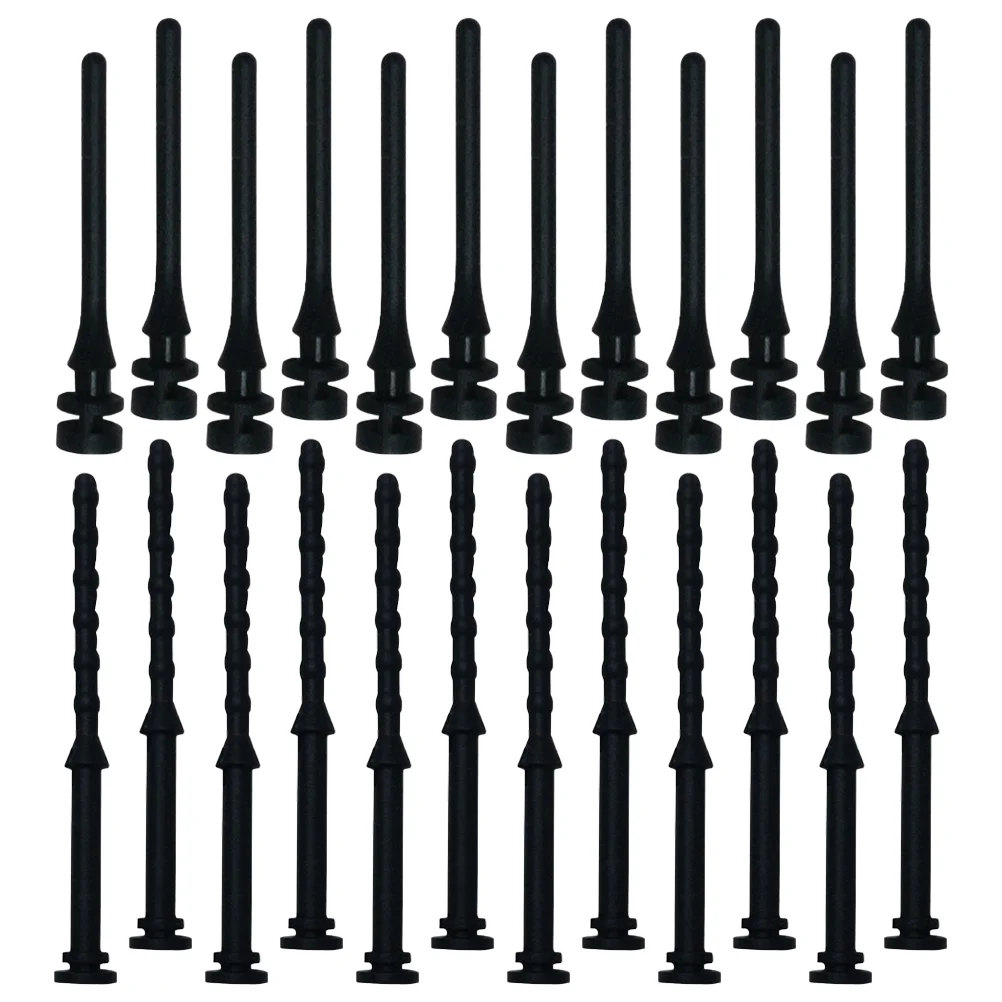 

24 Pcs Shock Absorbing Rubber Nails Computer Anti Noise Screws Black Cooler Fan Dampers PC Case Silicone Screws Stable