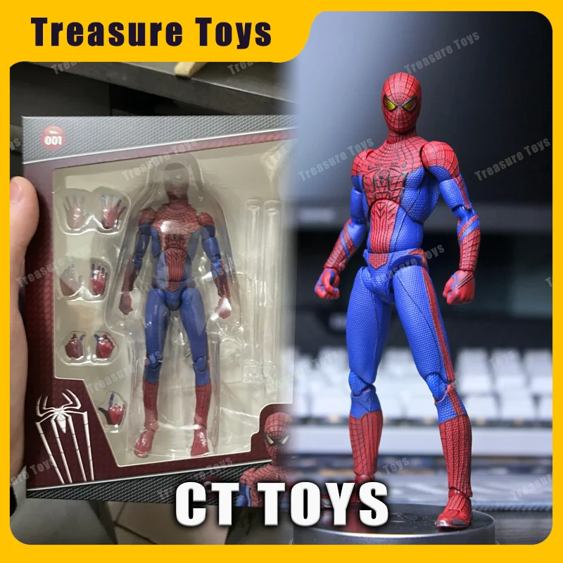 Ct Toys Spiderman Mafex 001 Andrew Garfield Peter Parker The Amazing Spider-Man Anime Action Figure Figurine Custom Toys Gifts