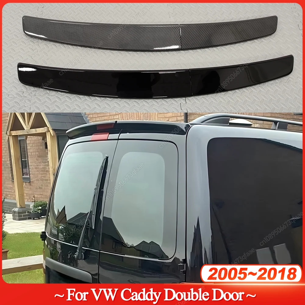 

2 шт. автомобильный задний спойлер на крышу, крыло для Volkswagen VW Caddy, двухдверный спойлер на крышу 2005-2018, ABS, глянцевый черный, комплекты кузова, тюнинг