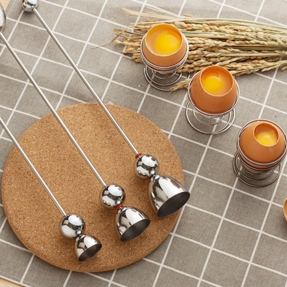 

2pcs Stainless Steel Egg Topper Cracker Practical Professional Egg Beater Multifunction Egg Knocker Opener Cooking Tool