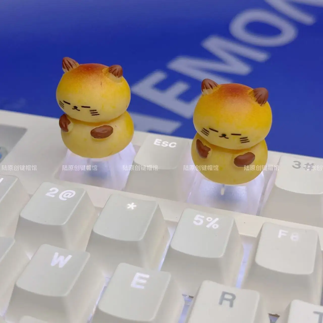 DIY Custom Hamburger Cat keycaps Doorschijnende Toast Heerlijk Voedsel Mechanisch Toetsenbord Keycaps Handgemaakte Creatieve Hond Keycaps