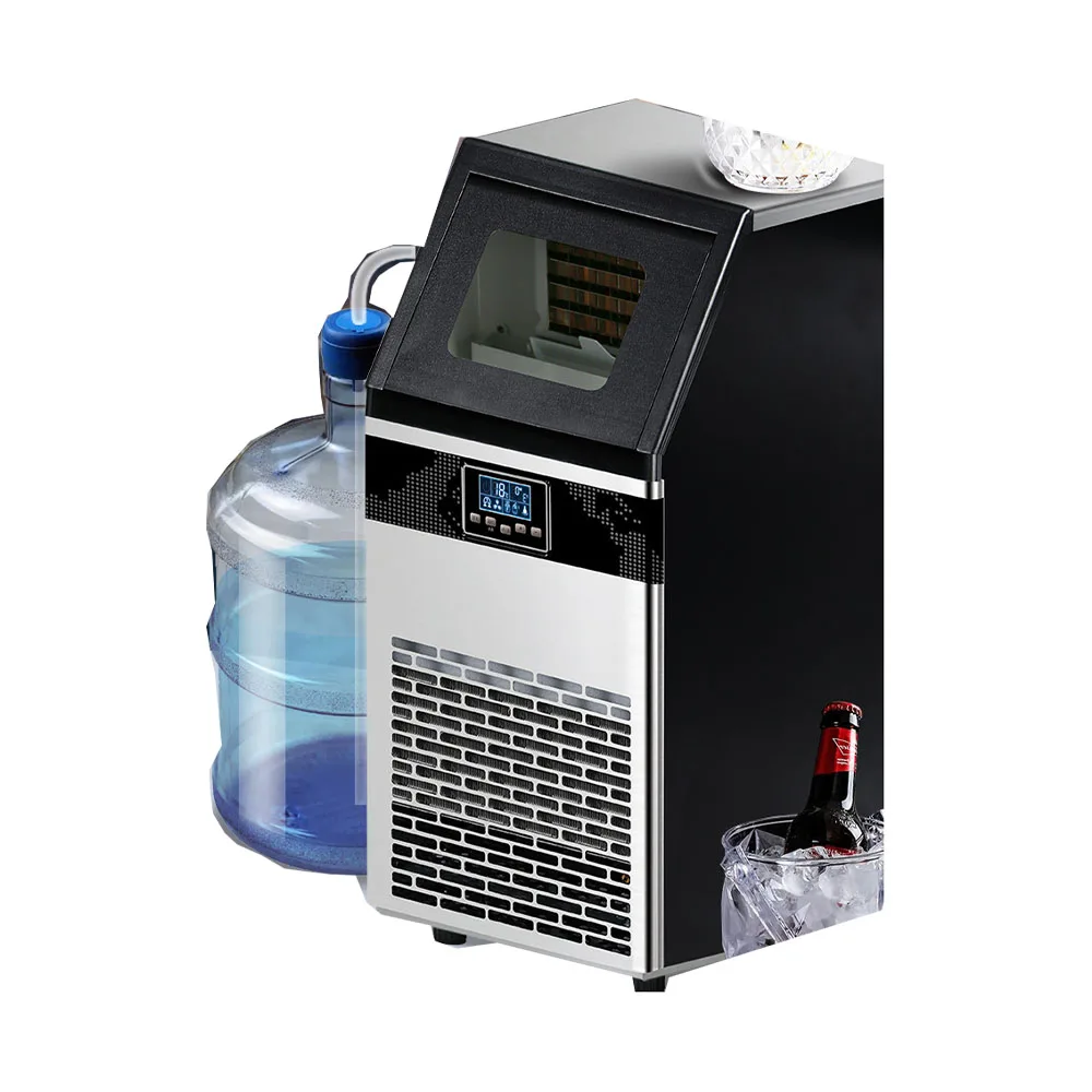 200KGS Ice Maker 520W Commercial Ice Cube Making Machine Large Capacity Ice Maker Machine Tap Water And Bottled Water