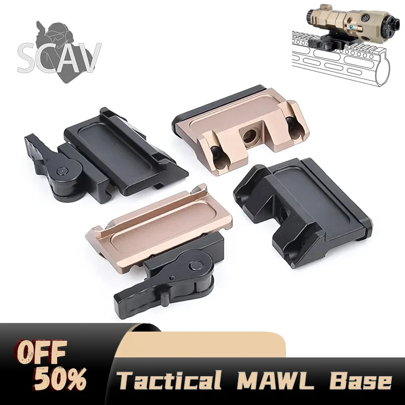 WADSN Metal MAWL-C1 Laser Base Fast QD Lever Base Offset Mount Fit 20mm Picatinny Rail Airsoft Equipments Weapon Accessory