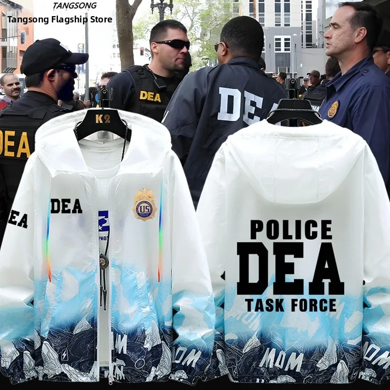 

DEA Breaking Bad Sun Protection Clothing Мужская куртка, верхняя одежда свободного кроя с карманами на молнии, дышащая, ультратонкая, весенний сезон
