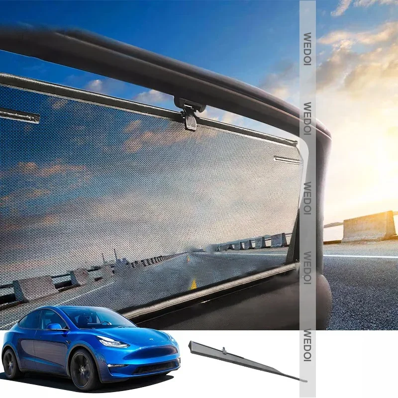 New Roll Car Sunshade for Tesla Model 3 Y  2022 2023 Front Rear Side Windows Sun Shade Drape Roller Auto Retractable Mesh