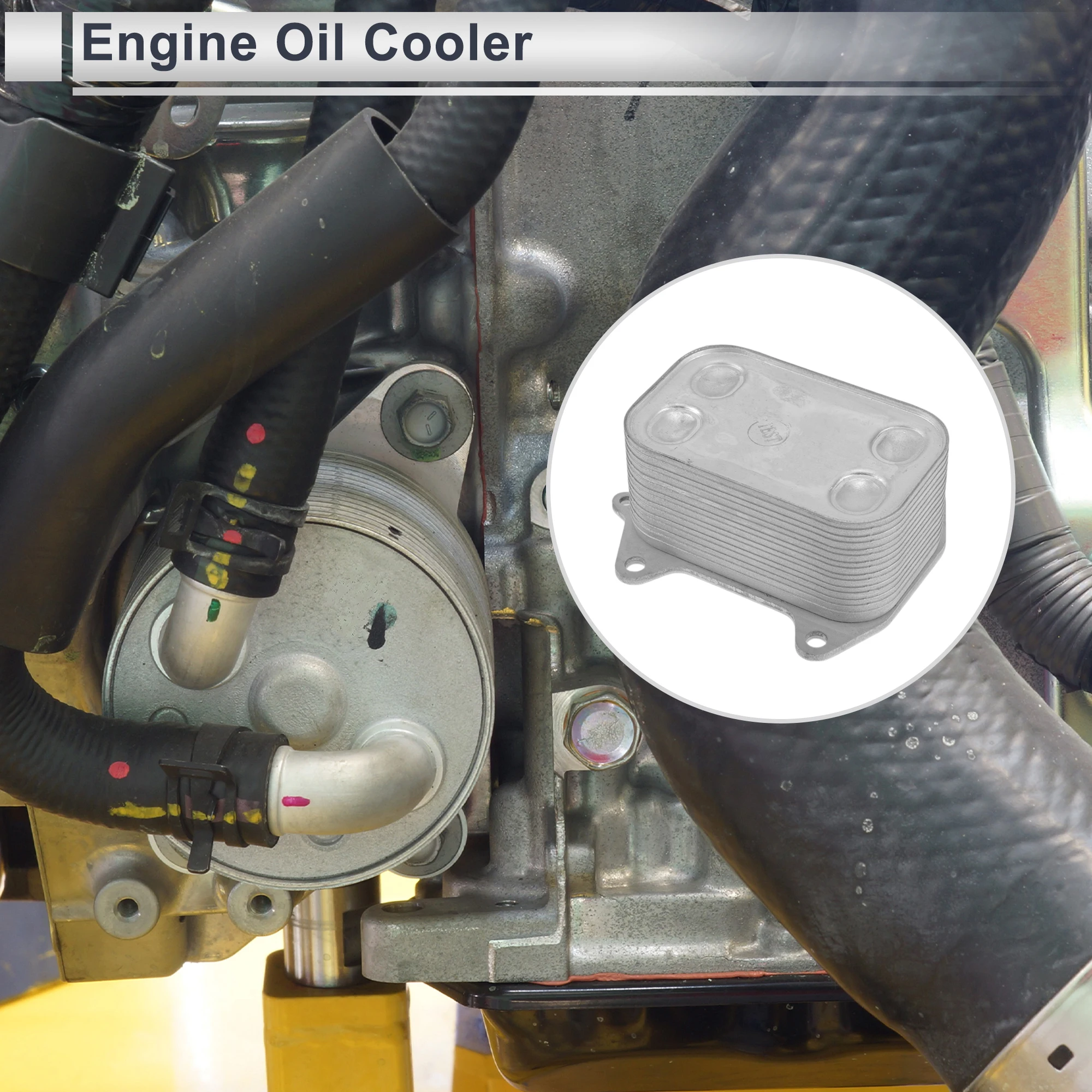 Enfriador de aceite de motor UXCELL para Audi Q3 Quattro 2013 No.03L117021C Trans Cooler 1 Juego