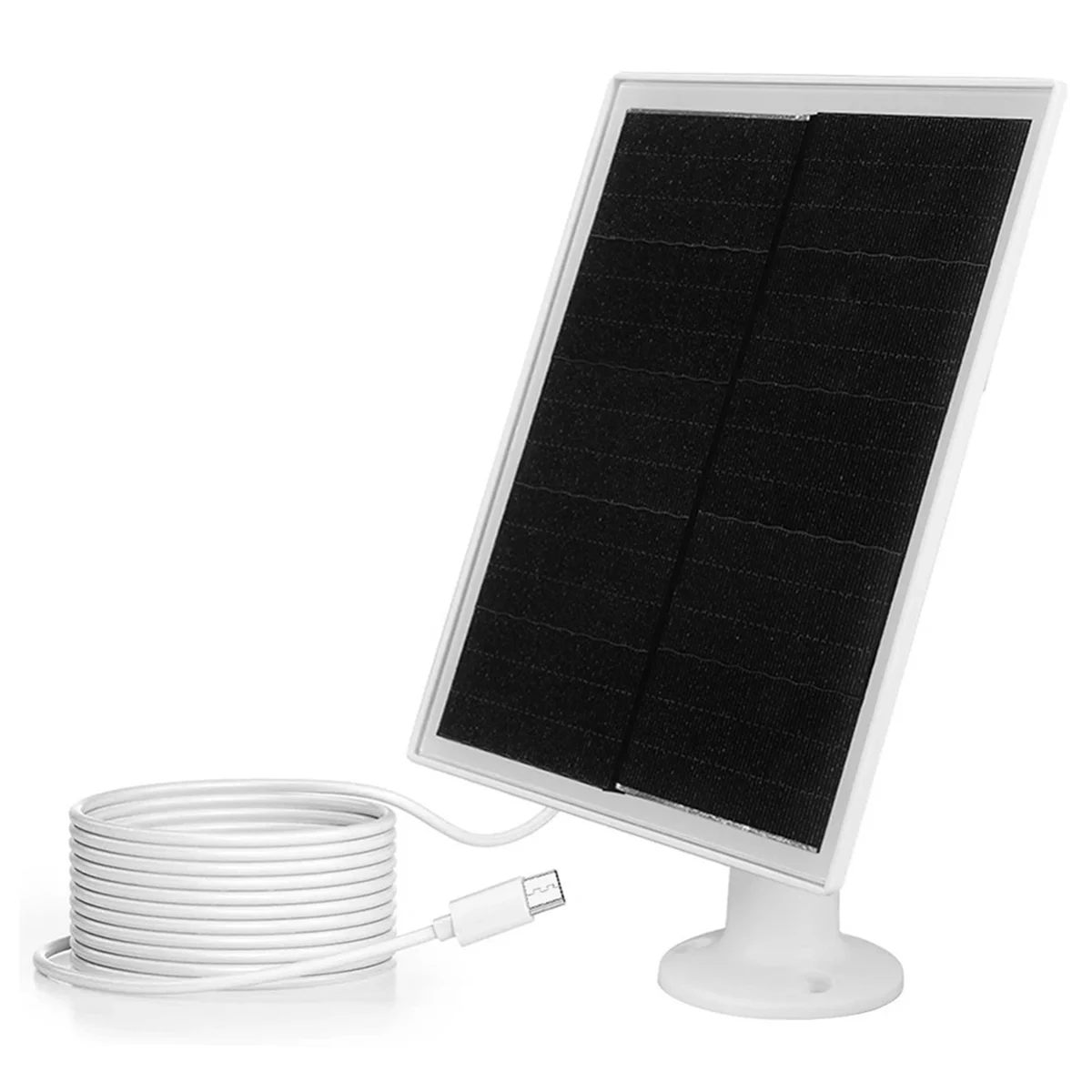 10W 5V Solar Panel Charger for Outdoor Security Cameras, Rechargeable Battery Cameras, IP65 Waterproof, Micro-USB