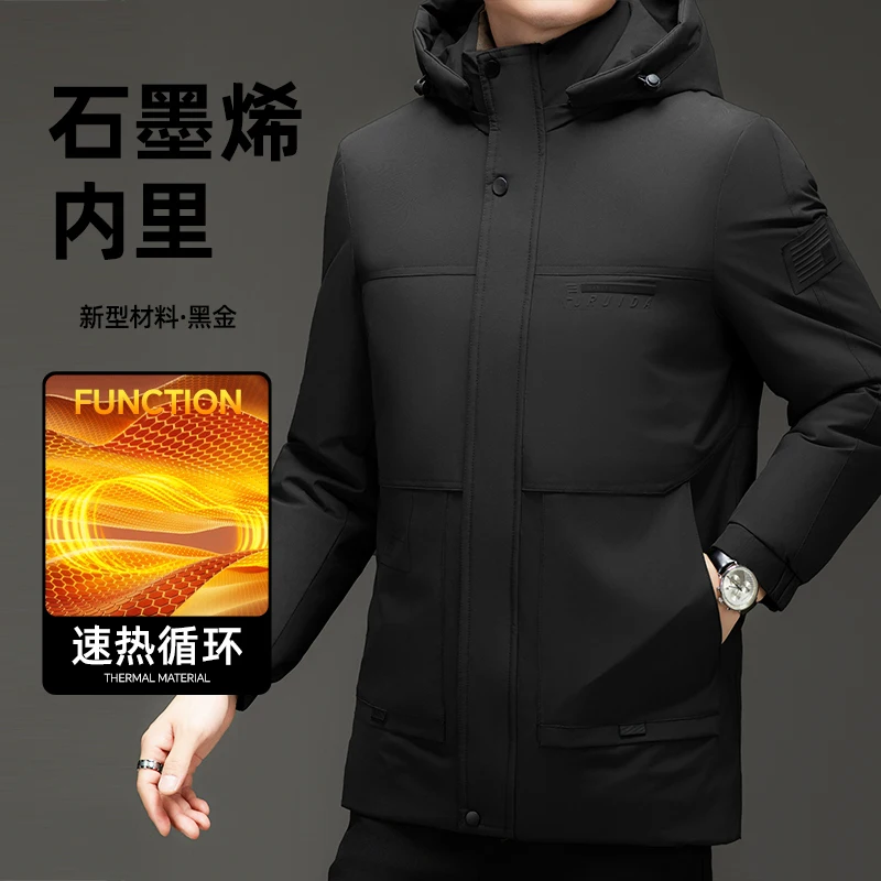 الشتاء معطف للرياضة الرجال الموضة رشاقته الثلوج مقنعين مقاوم للماء أبلى معطف دافئ ملابس الآباء معطف رجالي غير رسمي