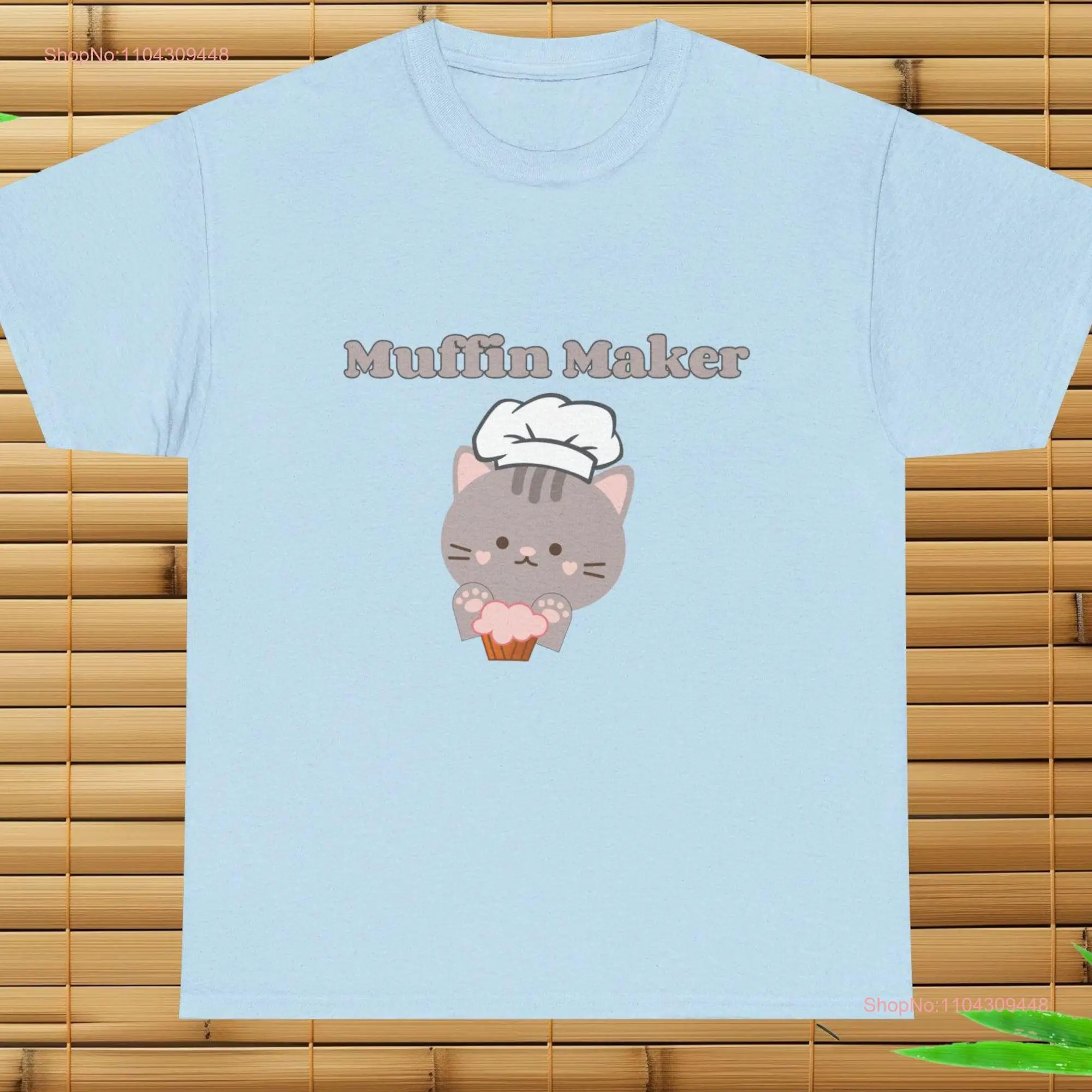 Muffin Maker T Shirt Cute CaT Animals GifT Chef long or short sleeves