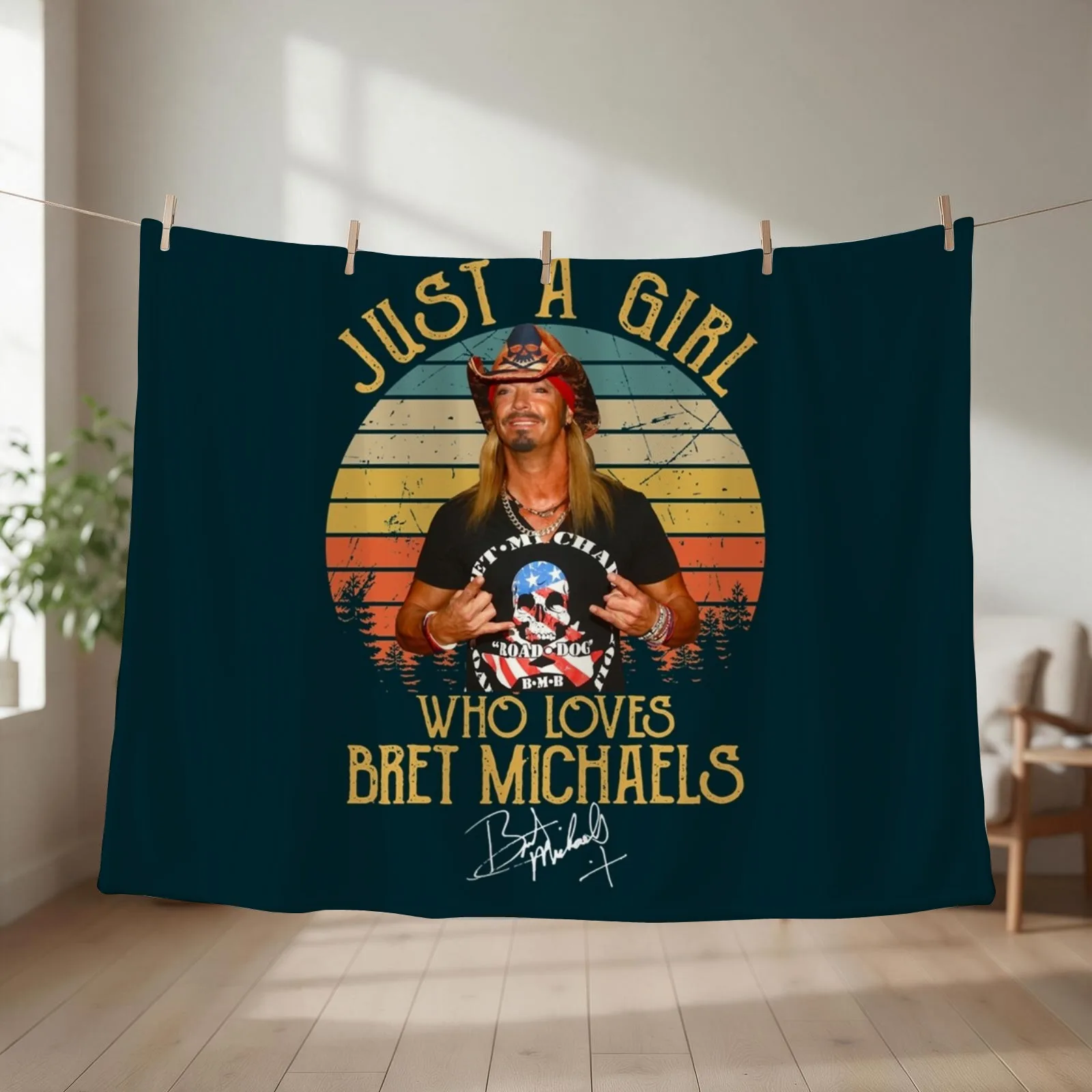 Gift Idea Michaels Male Singer Bret Songwriter Funny Graphic Gifts Throw Blanket