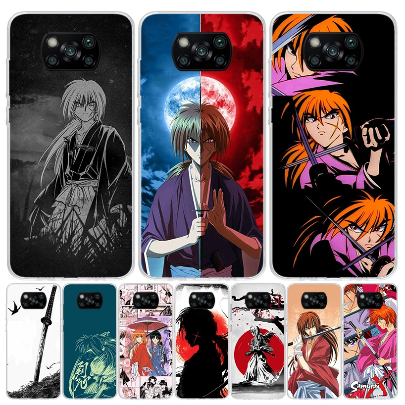 Rurouni Kenshin Anime For Xiaomi Poco X6 X3 Nfc X5 X4 F6 F5 Pro Phone Case F4 Gt F3 F2 F1 M5S M4 M3 M2 5G Fundas Coque X3 Nfc X5