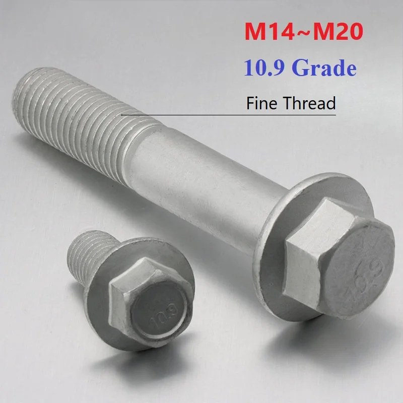 

10.9 Grade Alloy Steel Dacromet Fine Thread Hex Washer Head Bolt GB5787 Hexagon Head Flange Cap Screw M14 M16 M20