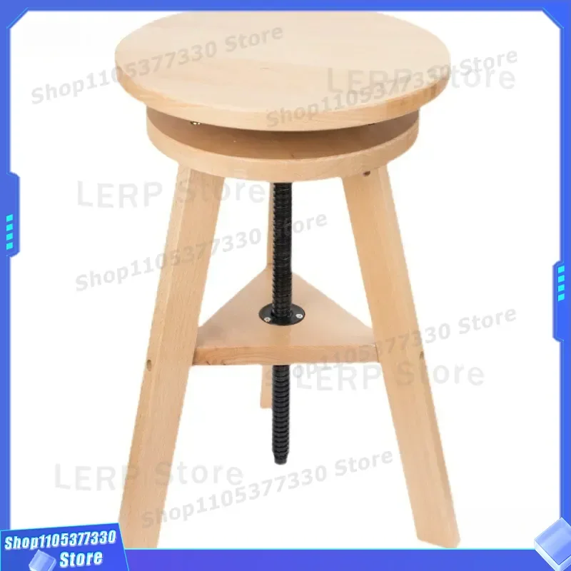 Adjustable Beech Wood Artist Stool with Rotary Lifting Mechanism for Painting Sketching Studio Easel Chair Professional Art