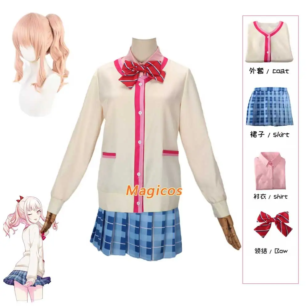 Anime Akiyama Mizuki Progetto Sekai Colorato Costume Cosplay di Scena Ragazze Quotidiano JK Uniforme Scolastica Donne Abiti di Carnevale di Halloween
