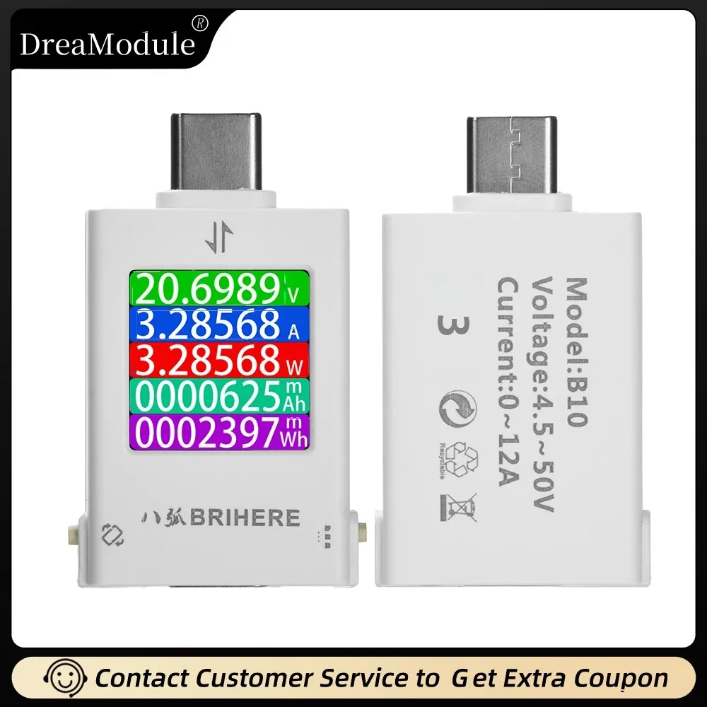 

Тестер мощности типа C, измеритель напряжения и тока, USB-зарядное устройство, вольтметр с цветным экраном для телефона, ноутбука, PD QC, быстрая зарядка