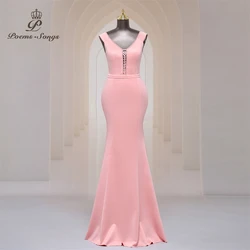 Sexy party dresses for women Deep V neck Evening dresses vestidos de fiesta robe de soiree de mariage bridesmaid dresses