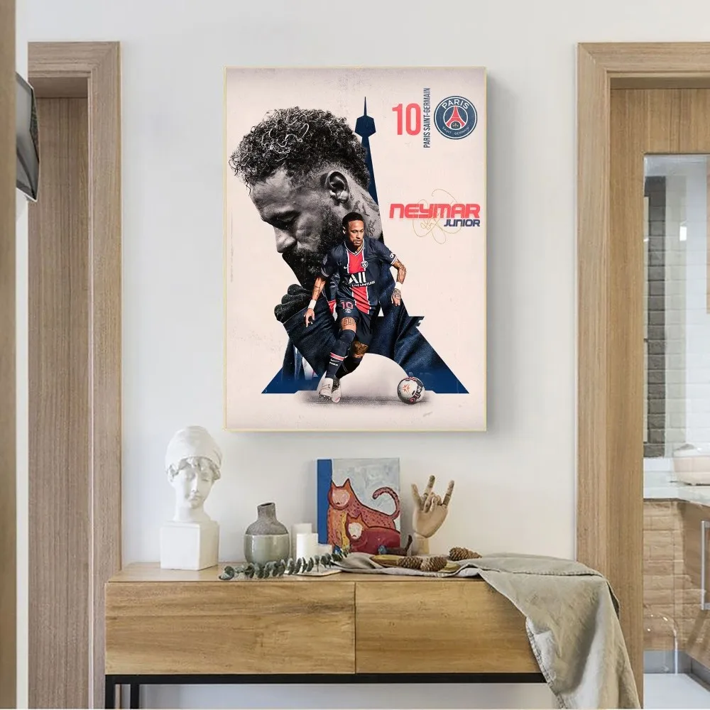 N-Neymar Football Star Poster No incorniciato Poster Kraft Club Bar Paper Vintage Poster Wall Art Painting Bedroom Study Stickers