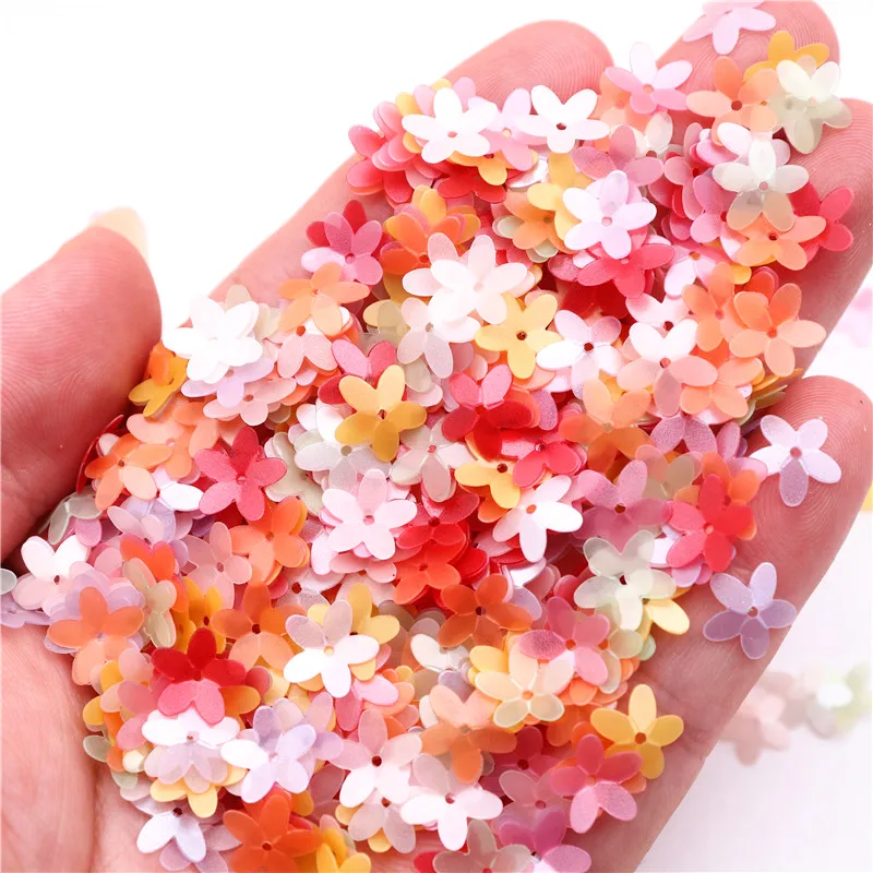 10mm Five Finger Flower Glitter Sequins Pvc Cup Loose Sequin Confetti Paillettes for Sewing Craft Finding Lentejuelas Para Coser