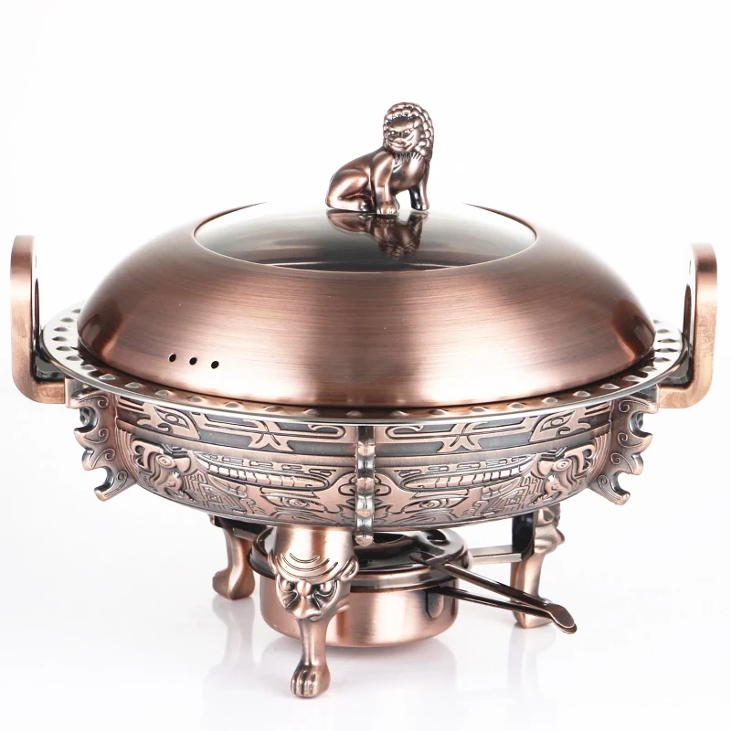 Portable Transparent Alcohol Burner Stainless Steel Spirit Stove Self-Service Copper Hot Pot Premium Dry Pot with Copper Base - view 6