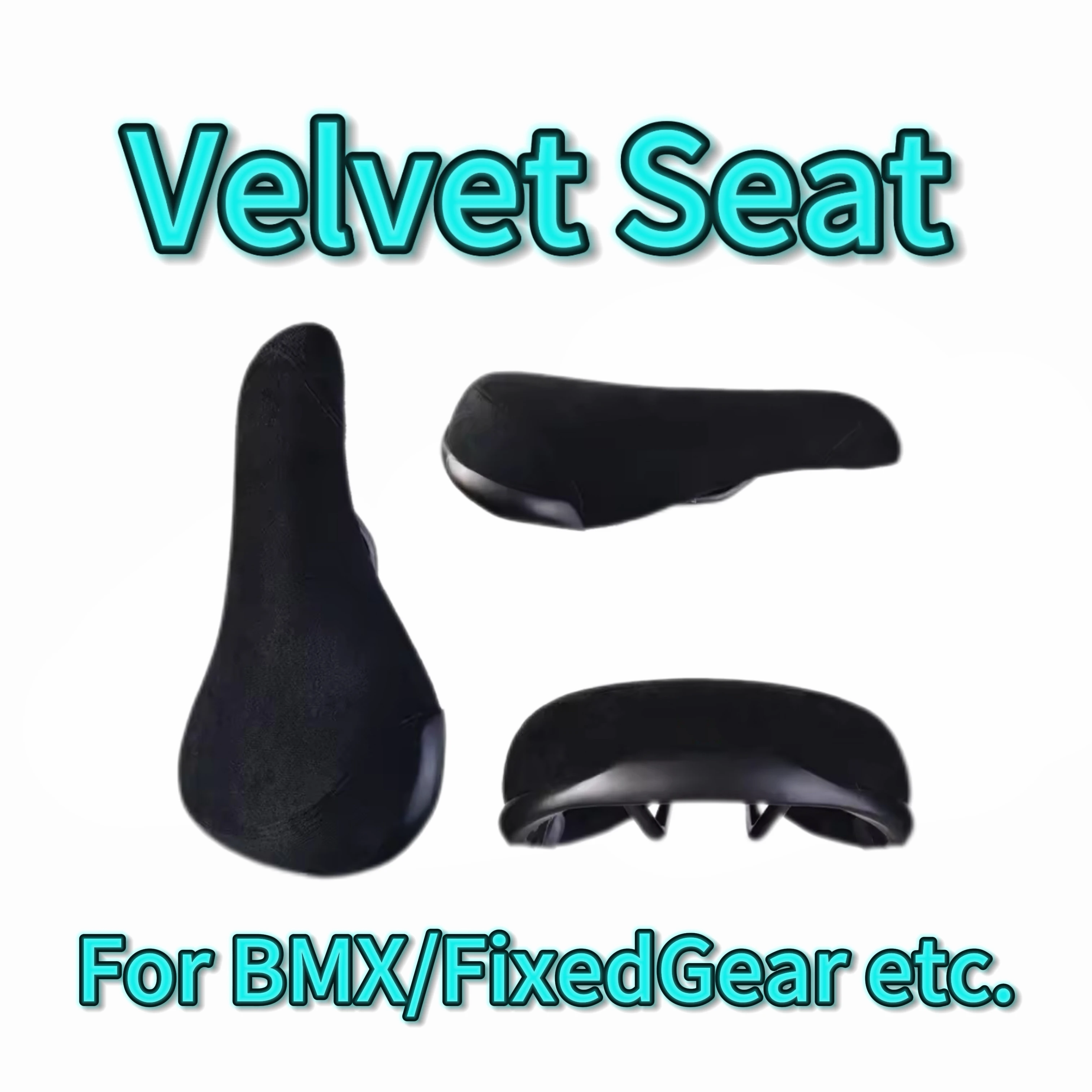 

VOLE VLD45 BMX Старинное сиденье из бархатного волокна с фиксированной передачей, удобное седло для езды на велосипеде для городских поездок и уличной езды