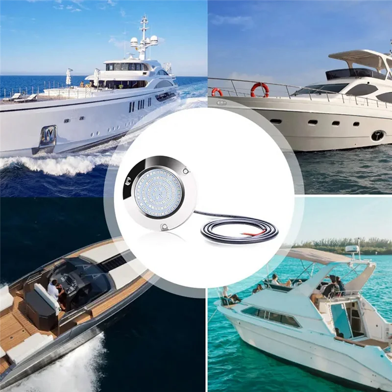 

120W LED Marine Yacht Lamp Stainless Steel Ip68boat Underwater Light Saltwater Boat RVS Yacht Accessories