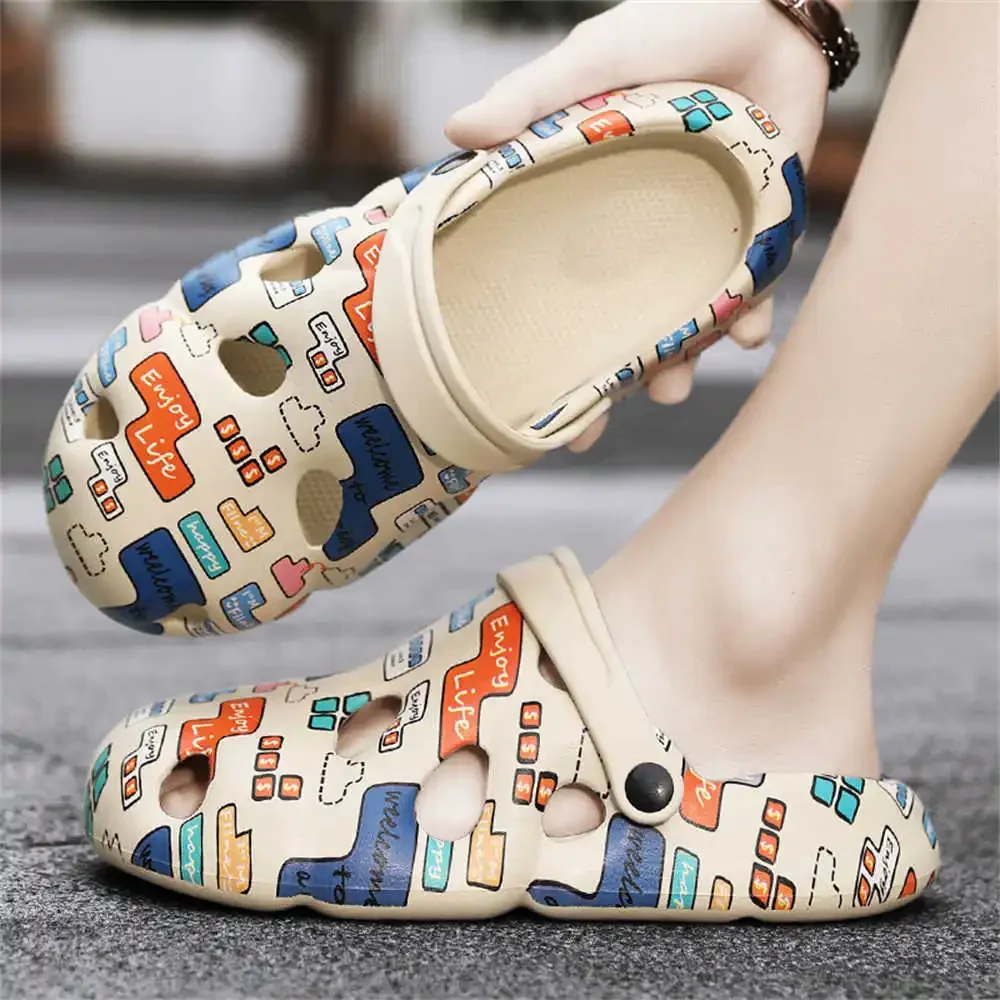 

44-45 Half Large Size Men's Slippers For Home Shoes Men's Tennis Sandal Sneakers Sport Branded Class Caregiver Tenia