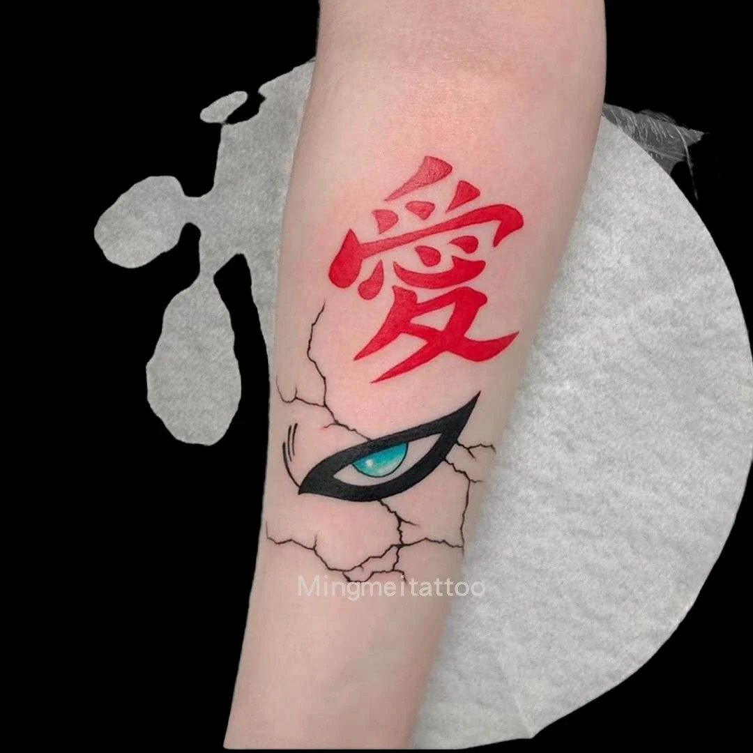 

Cartoon Love Eye Temporary Tattoos Anime Transfer Tatoo Arm Hand Thigh Body Art Waterproof Fake Tattoo Sticker for Woman Man