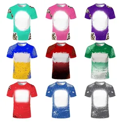 Women's T-shirt  Sublimation Blank O-neck Loose Pullover Summer Short Tops Casual Tshirts For DIY Print Photo Text