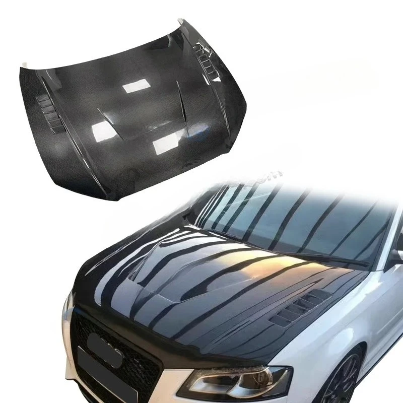 

Обновленный капот двигателя автомобиля в стиле C из углеродного волокна для AUDI A3 RS3 2013-2018