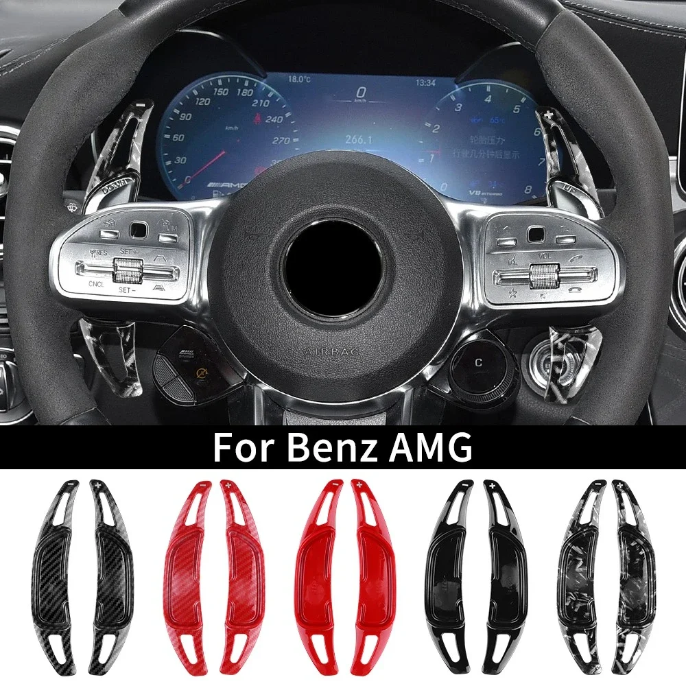 

Для Mercedes-Benz AMG A35 A45 C63 E63 S63 G63 C43 CLA GLA GLC GLS GLE 2016-2023 Автомобильный рычаг переключения передач на руле, удлинение