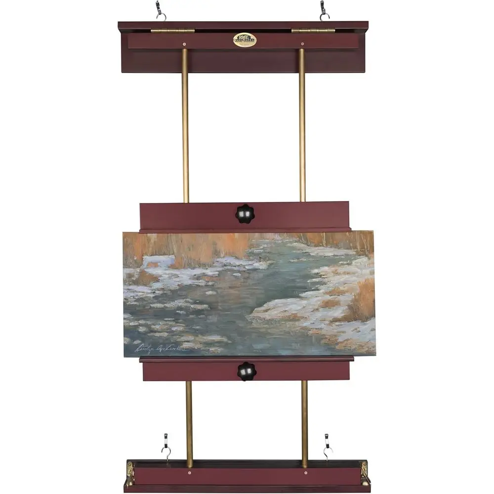 

Маленький настенный мольберт — фурнитура Maany inish & Brass — 24-широкий подвесной настенный дисплей или искусство, регулируемый угол, вмещает холст