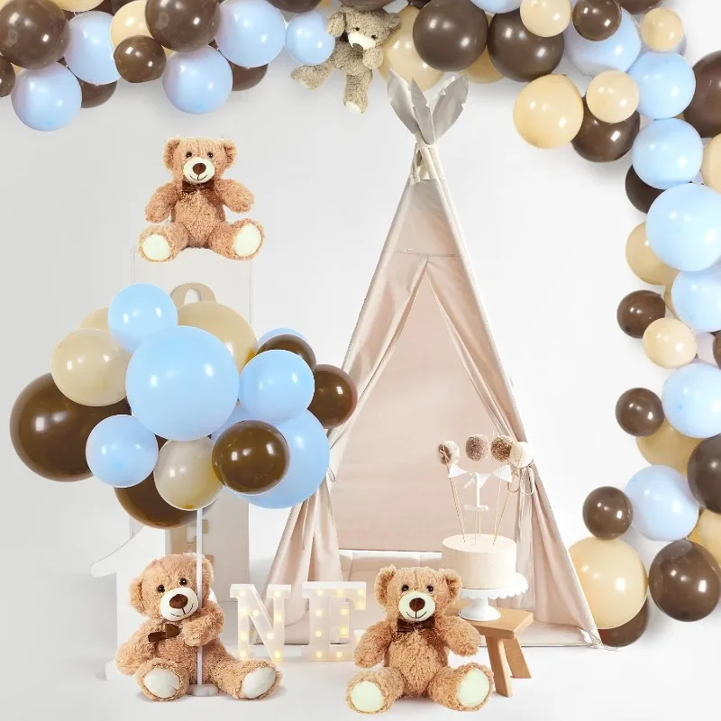 

185 шт. Медведь, украшения для детского душа, центральные части стола, 5 шт., 13. 5-дюймовые медведи с раскрыванием пола, 180 комплектов воздушных шаров Baby Sh