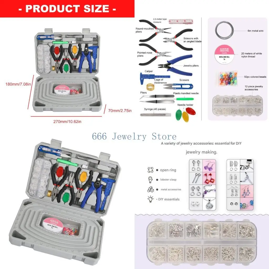 F2TD 20Pcs Jewelry Tool Set With Carbon Steel Tips And Comfortable Grips