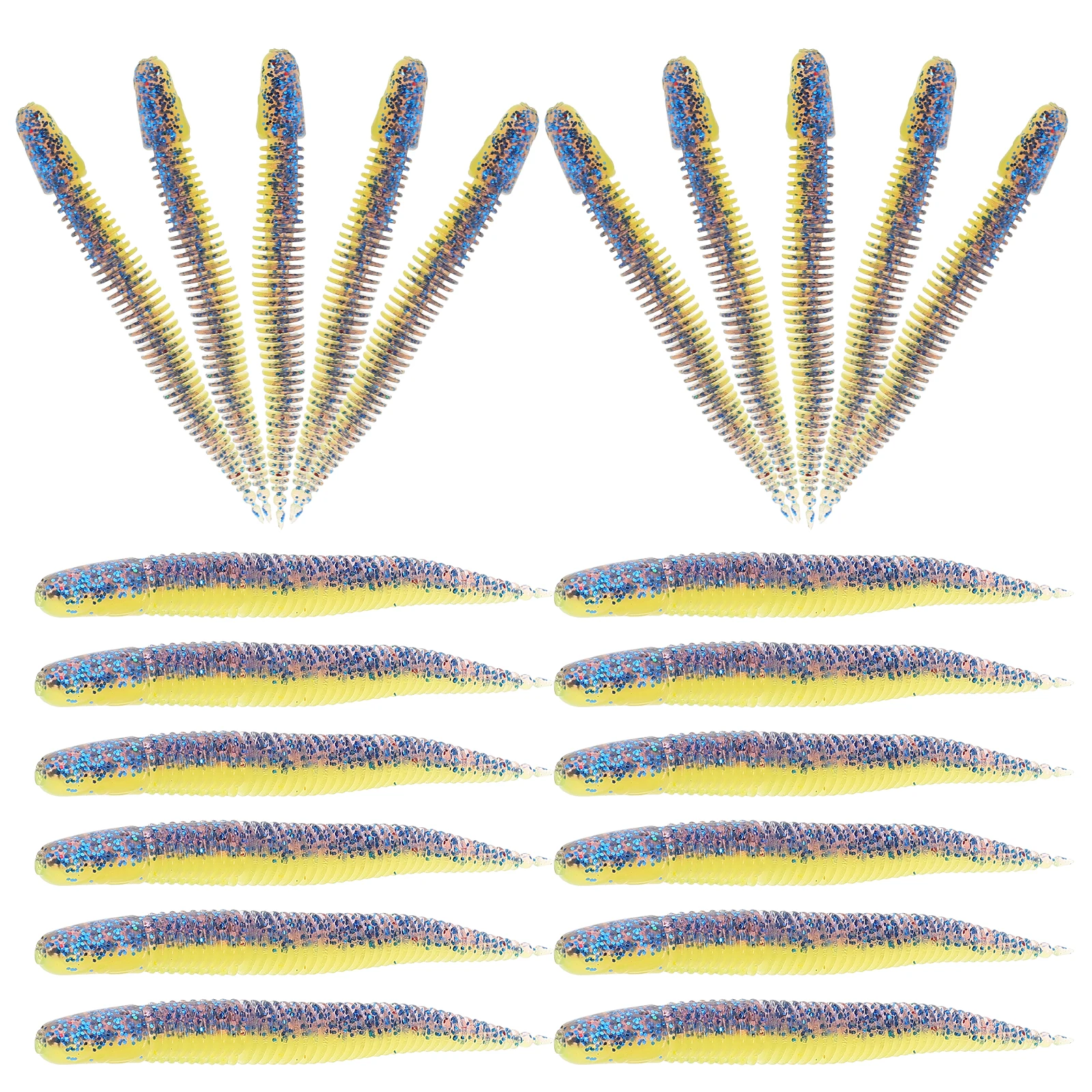 

45pcs Soft Lure Lightweight Bass Swimbaits Portable Fishing Baits for Black Pit Perch Pike Fake Bait Making Kit