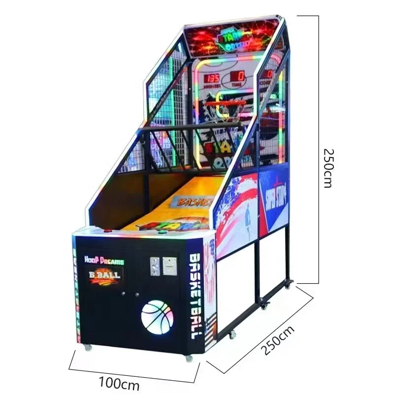 Coin-Operated Electronic Street Basketball Shooting Machine 220V Arcade Game Amusement Function Similar to Boxing