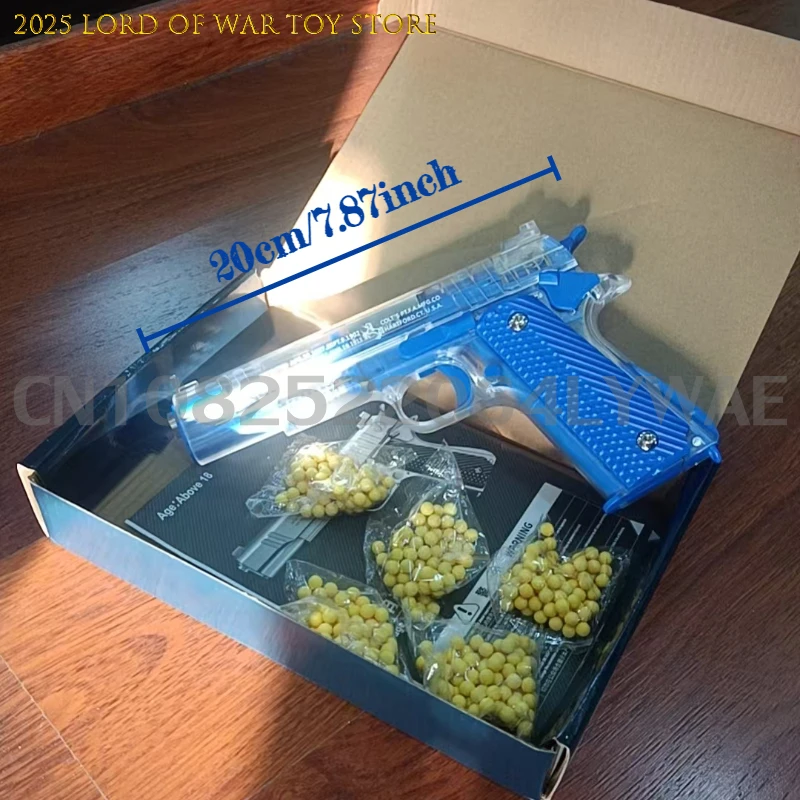 2025 New M1911 Empty Chamber Hanging Machine Gun Toy Gun Quick Disassembly Manual Boy BB Bullet Children Lower Magazine Gift