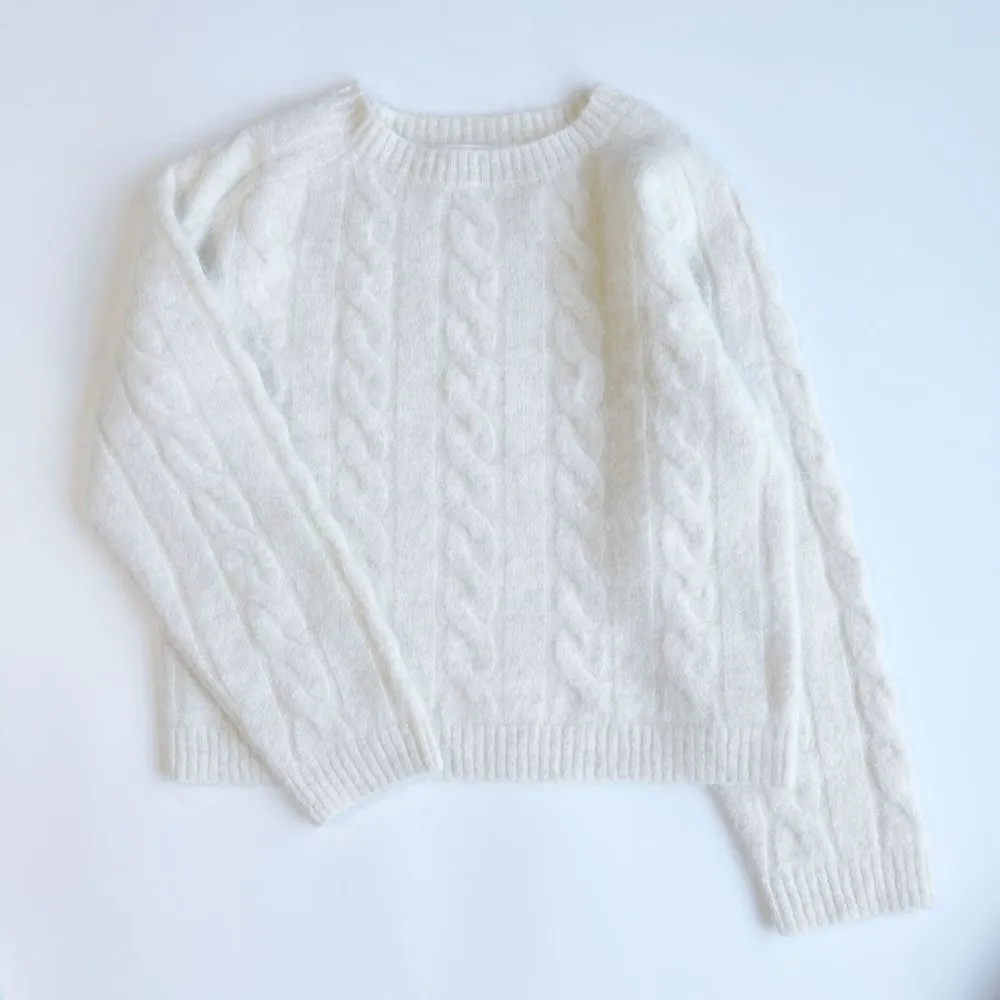 

toddler winter kids sweaters baby girls clothes cute Pure white 100% wool warm and comfortable sweater