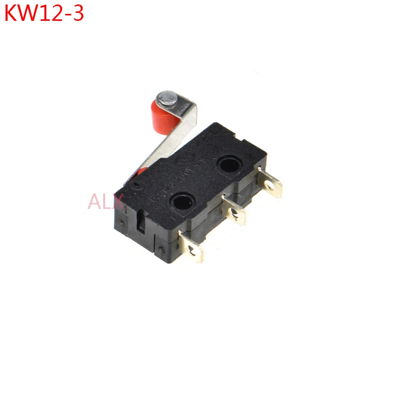 10pcs kw12-3 Micro Roller Lever Arm Normally Open Close Limit Switch