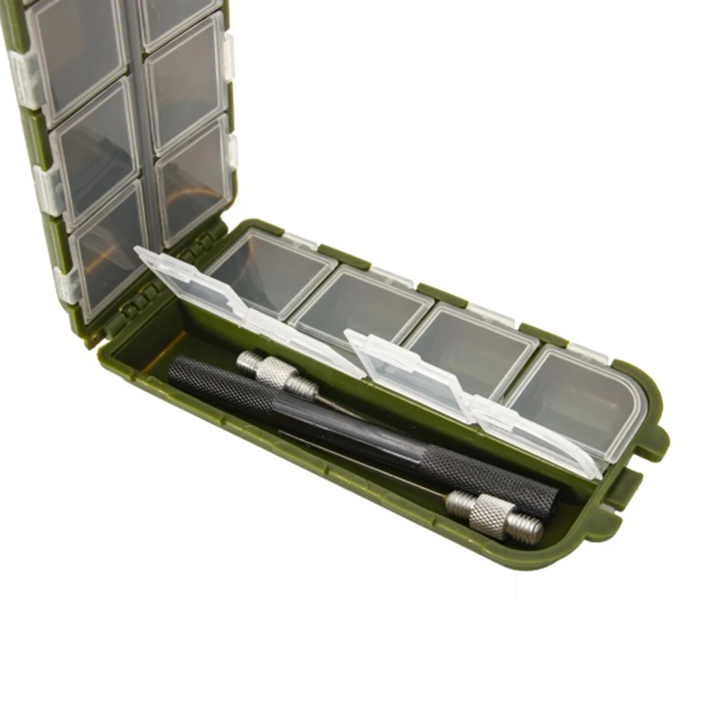 Multipurpose Fishing Bead Hook Holder 13 Compartments Rectangle Fishing Tool Organizer Box Double Sided Fishing Gear Accessories