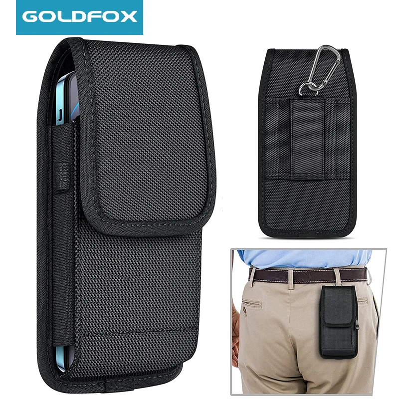 Phone Holster Case with Belt Clip Cell Phone Pouch Nylon Cover Waist Bag for iPhone 13 12 11 Pro Xiaomi Samsung Galaxy S21 S22