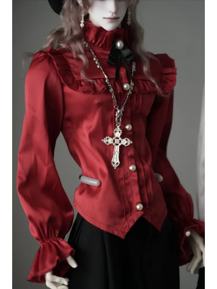 

Рубашка для куклы ID75 с кружевной отделкой, аксессуар для кукольной одежды (только рубашка, без куклы)