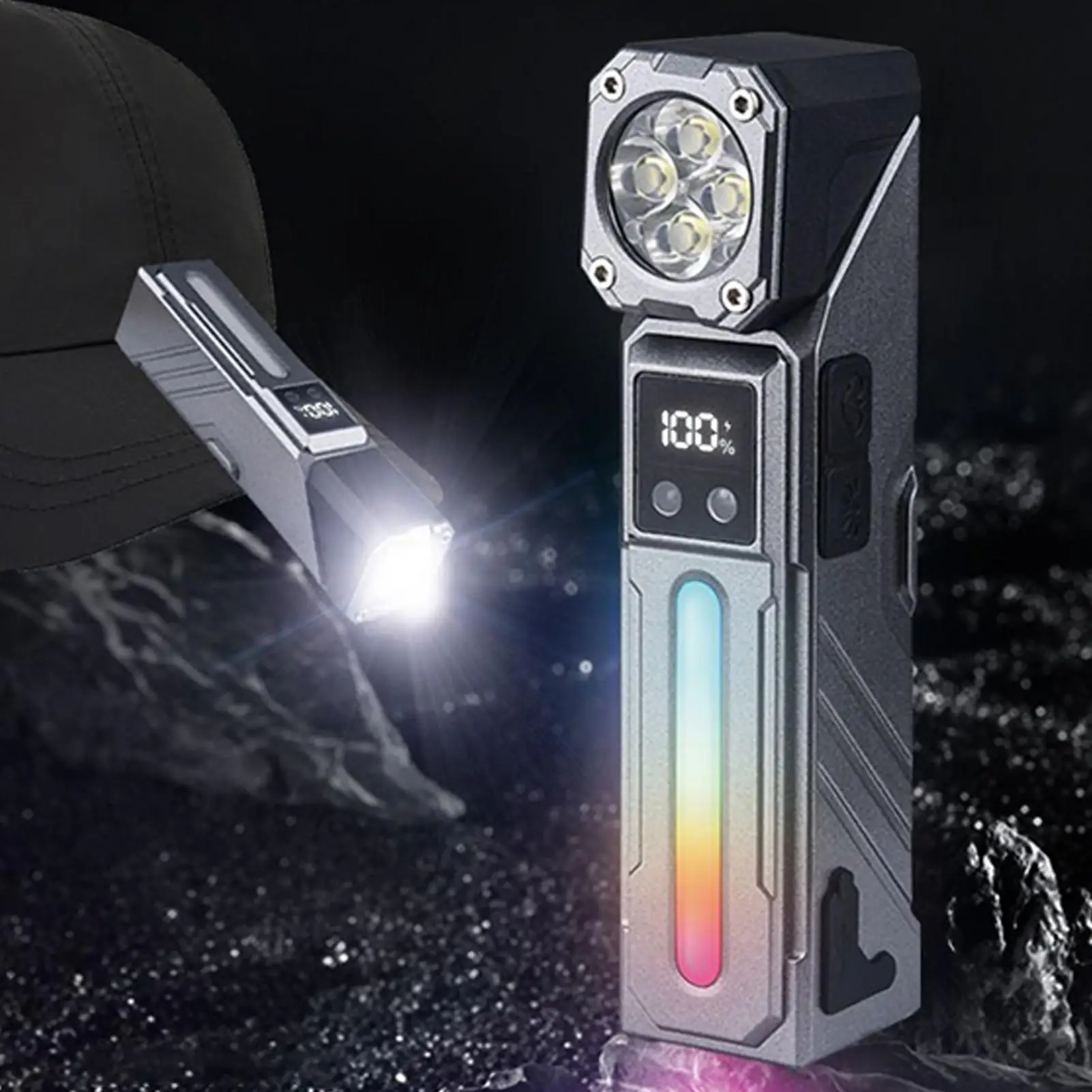 

Outdoor Adventure Headlamp Flashlight, Multi-Mode Bright LED with Magnetic Base, Illuminates Night Running Cycling Hiking Paths