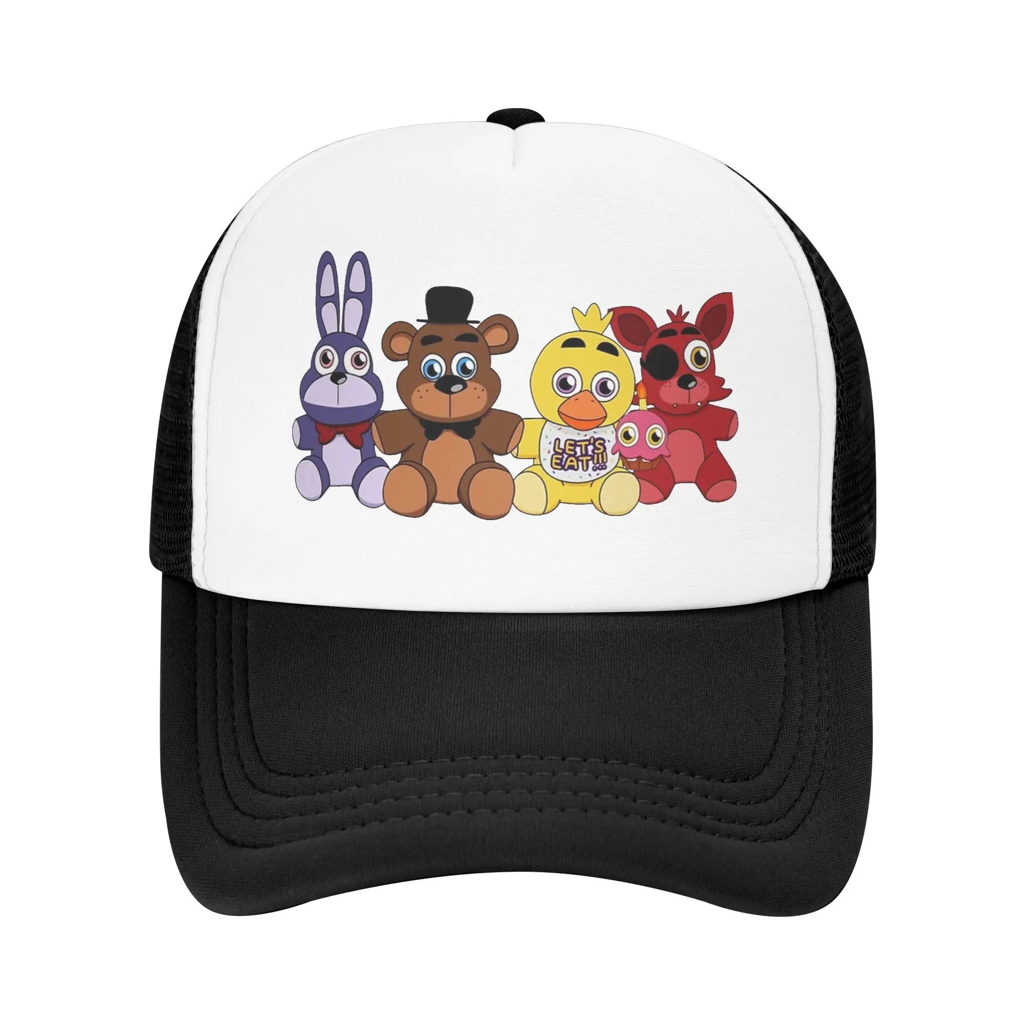 Boné de beisebol de malha Freddyed Bonnie Game Plushie Gang, Boné Esportivo Adulto, Boné de Sol, Boné Dad Hat Ajustável, Boné Trucker de Verão