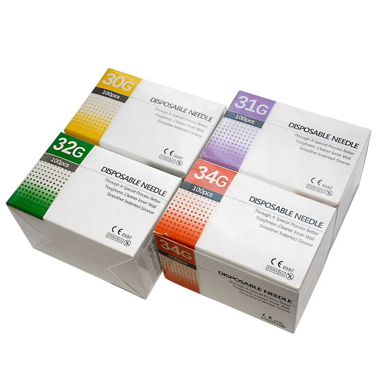 32G 4mm Meso Needle Disposable Sterile needle painless Individually packaged no blockage Sharp Tip Meso Needle Eyelid Tools