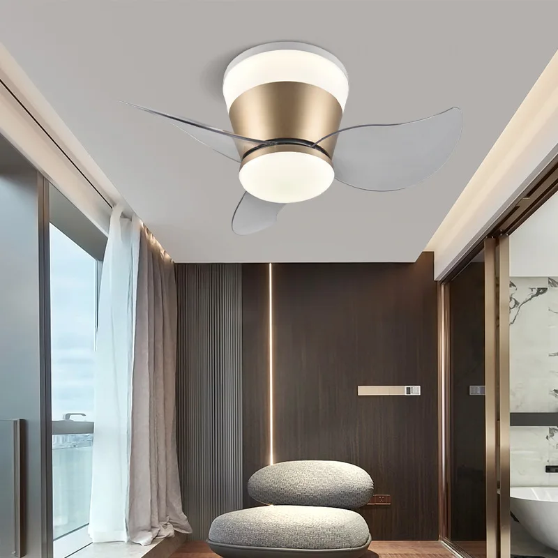 New Mini Ultra-thin Ceiling Fan Light Balcony Hallway Porch Changing Room Narrow Space Variable Frequency Ceiling Fan Light